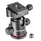 Neewer Professional Metal 360 Degree Rotating Panoramic Ball Head with 1/4 inch Quick Release Plate and Bubble Level,up to 17.6pounds/8kilograms,for Tripod,Monopod,Slider,DSLR Camera,Camcorder